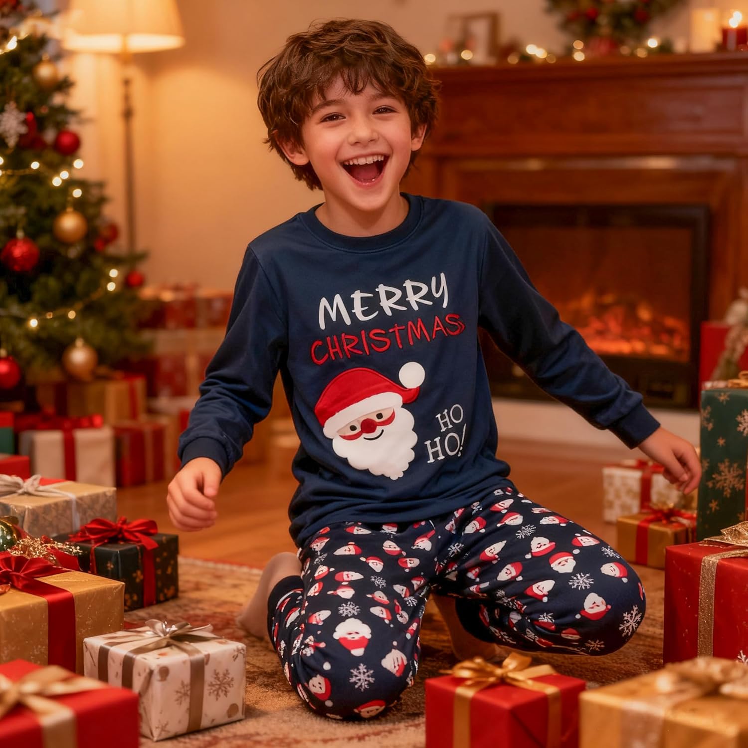 HYCLES Christmas Family Pajamas Sets, Matching Family Pajamas Sets Sleepwear Pjs for Women Couple - Image 4