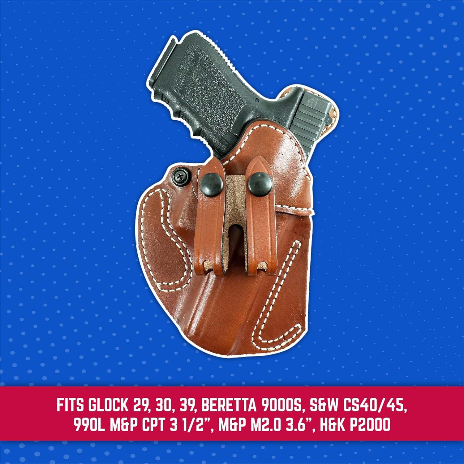 DeSantis Cozy Partner IWB Gun Holster for Concealed Carry - Fits Glock 29, Glock 30, Glock 39, Beretta 9000S, S&W CS40/45, S&W 990L, S&W M&P CPT 9/40, S&W M&P M2.0 3.6", H&K P2000 - Left Hand, Tan