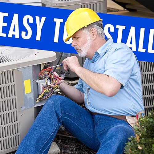 Miniatura 65 de Condensador de 50 uF/MFD para CA, 370 o 440 VCA CBB65 Condensadores redondos de doble carrera para funcionamiento del motor de CA, arranque