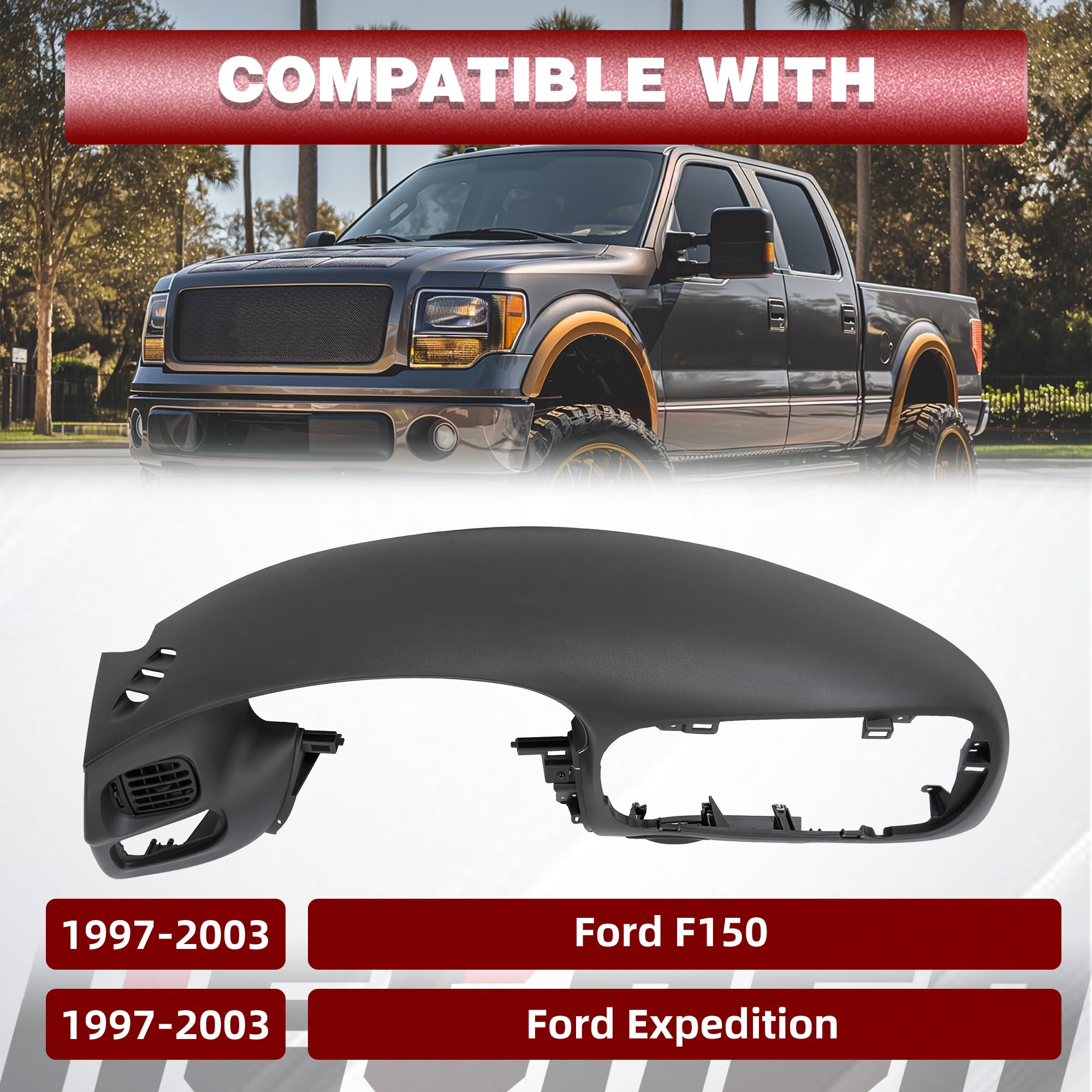 Amazon.com: HECASA Dash Pad Bezel Compatible with 1997-2003 Ford F