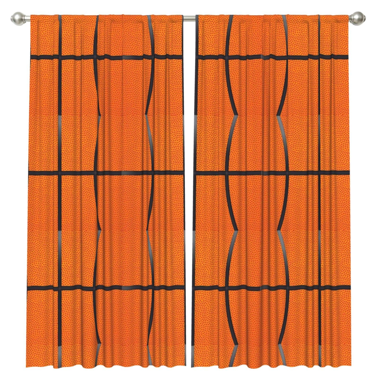 InOmak Basketball Ball, 2 Panels Window Curtains 52 x 84 Inch Blackout Curtains for Living Room Bedroom