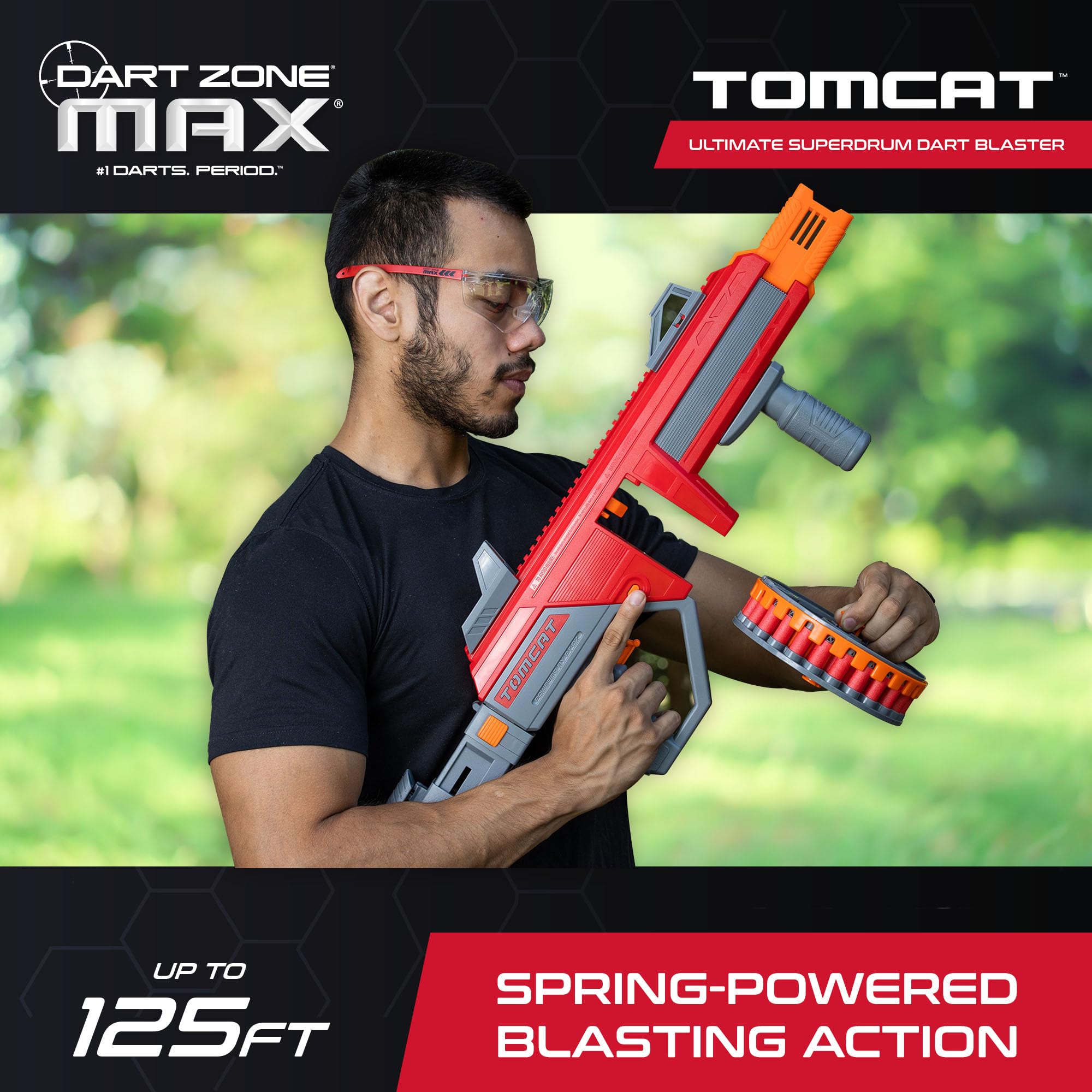 Dart Zone Max Tomcat Ultimate Superdrum Dart Blaster Toy : Amazon