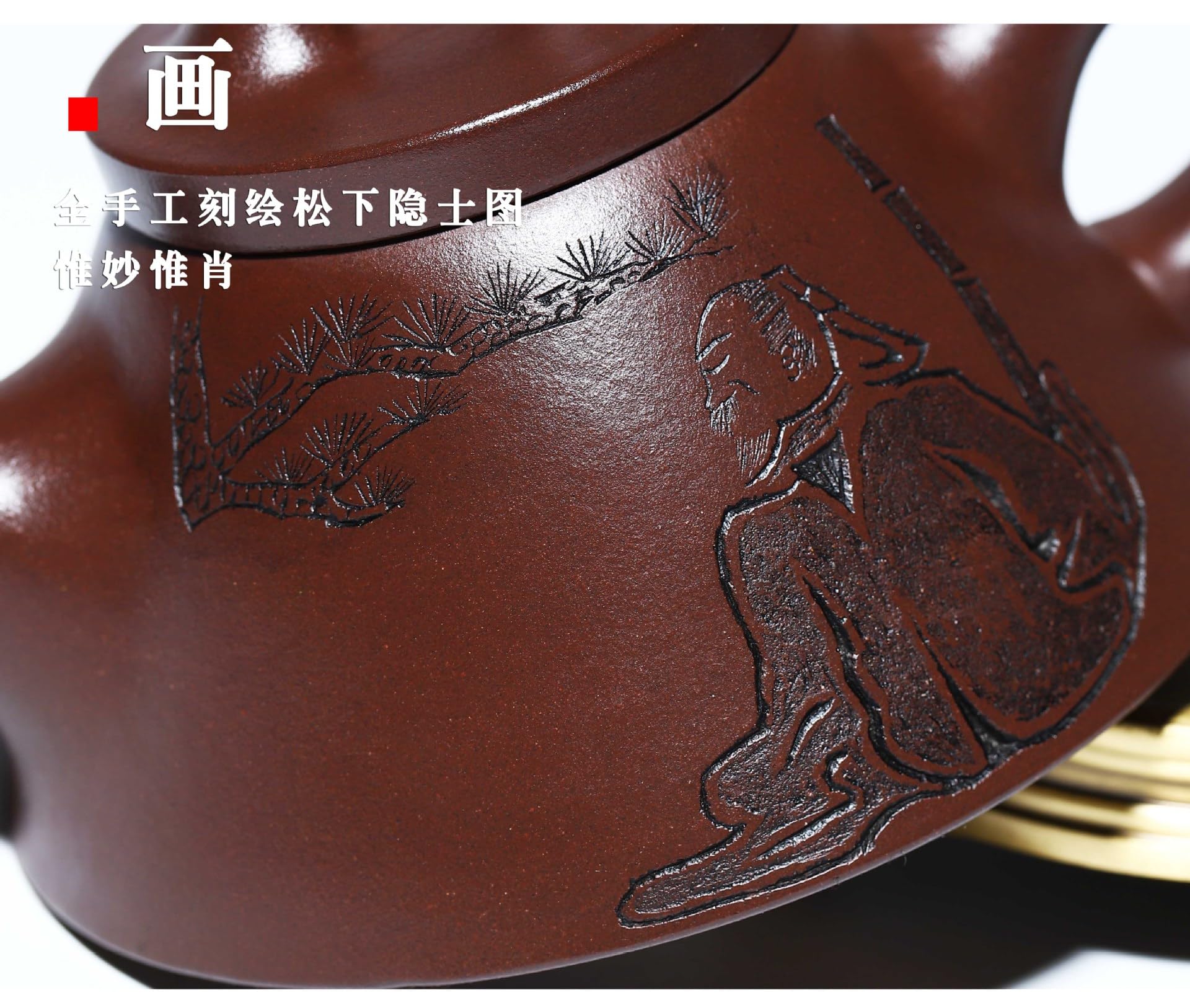 Tetera Yixing Zisha Kung Fu – Xishi, 100 Ml, Hecha A Mano, Arcilla Púrpura, Naranja