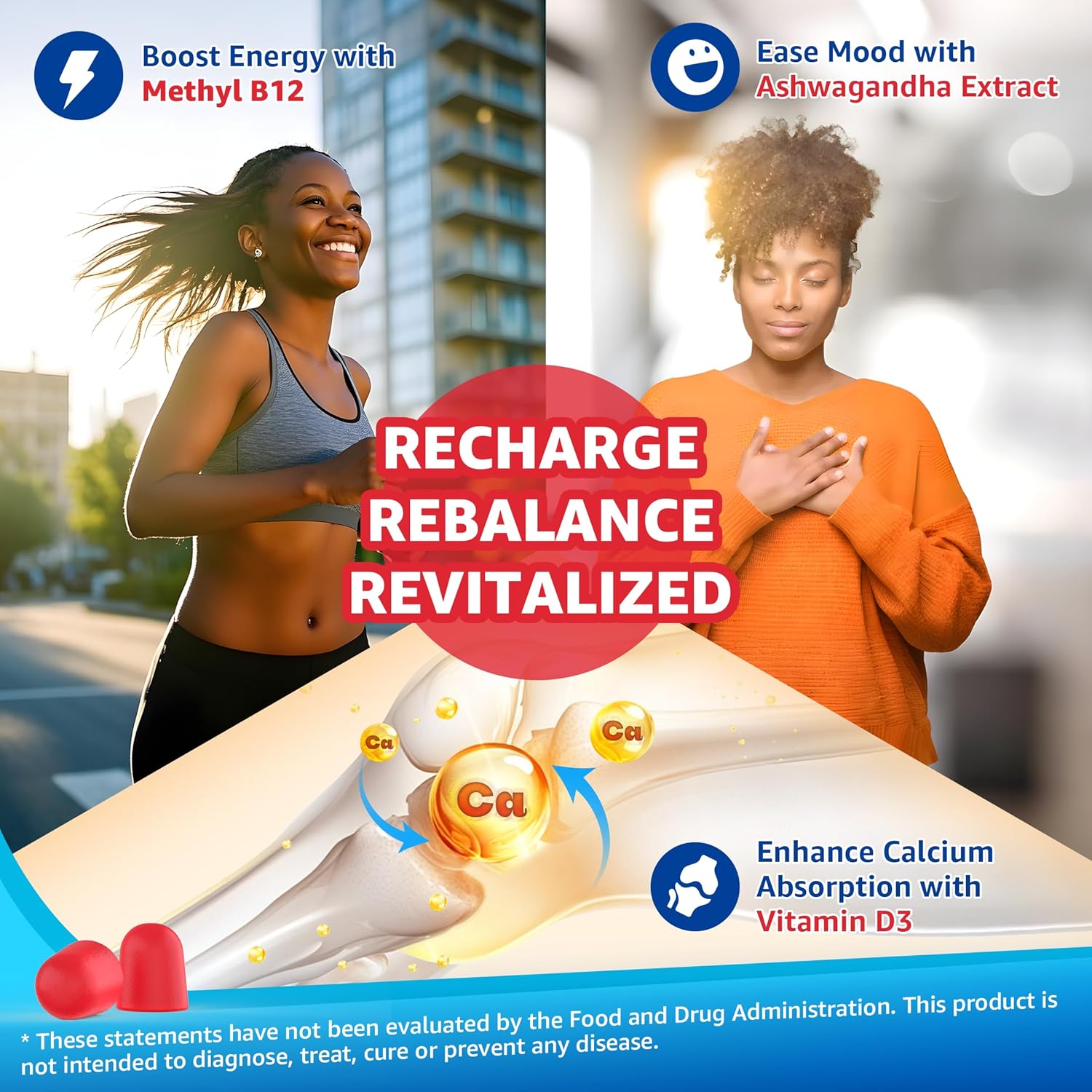 Magnesium Complex Gummies 400mg | as 8 Forms of Magnesium Glycinate, Malate, Citrate, Taurate, Oxide & More | w/Ashwagandha Extract, D3 & B12 Supports for Calm, Zzz, Mood, Muscle Cramp - Vegan 120Cts - Image 5