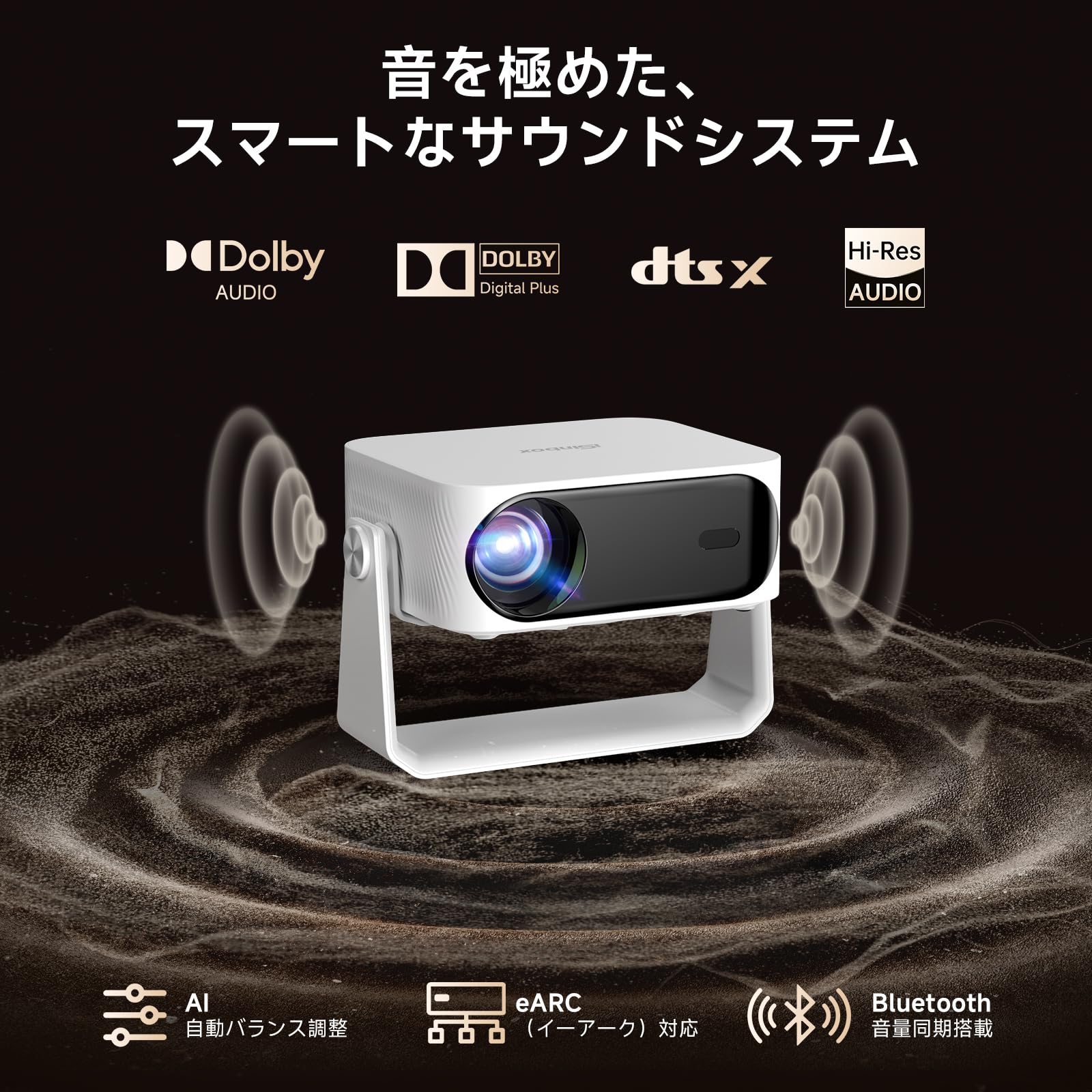 【2026革新360°回転可能】iSinbox プロジェクター 1200ASNI Amazon.co.jp: 【2026革新360°回転可能】iSinbox プロジェクター 家庭