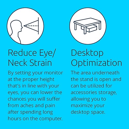 Miniatura 3 de Kensington 52785 SmartFit - Soportes para monitor, 12.25 pulgadas de ancho x 2.25 pulgadas de profundidad x 4.75 pulgadas de alto, color negro