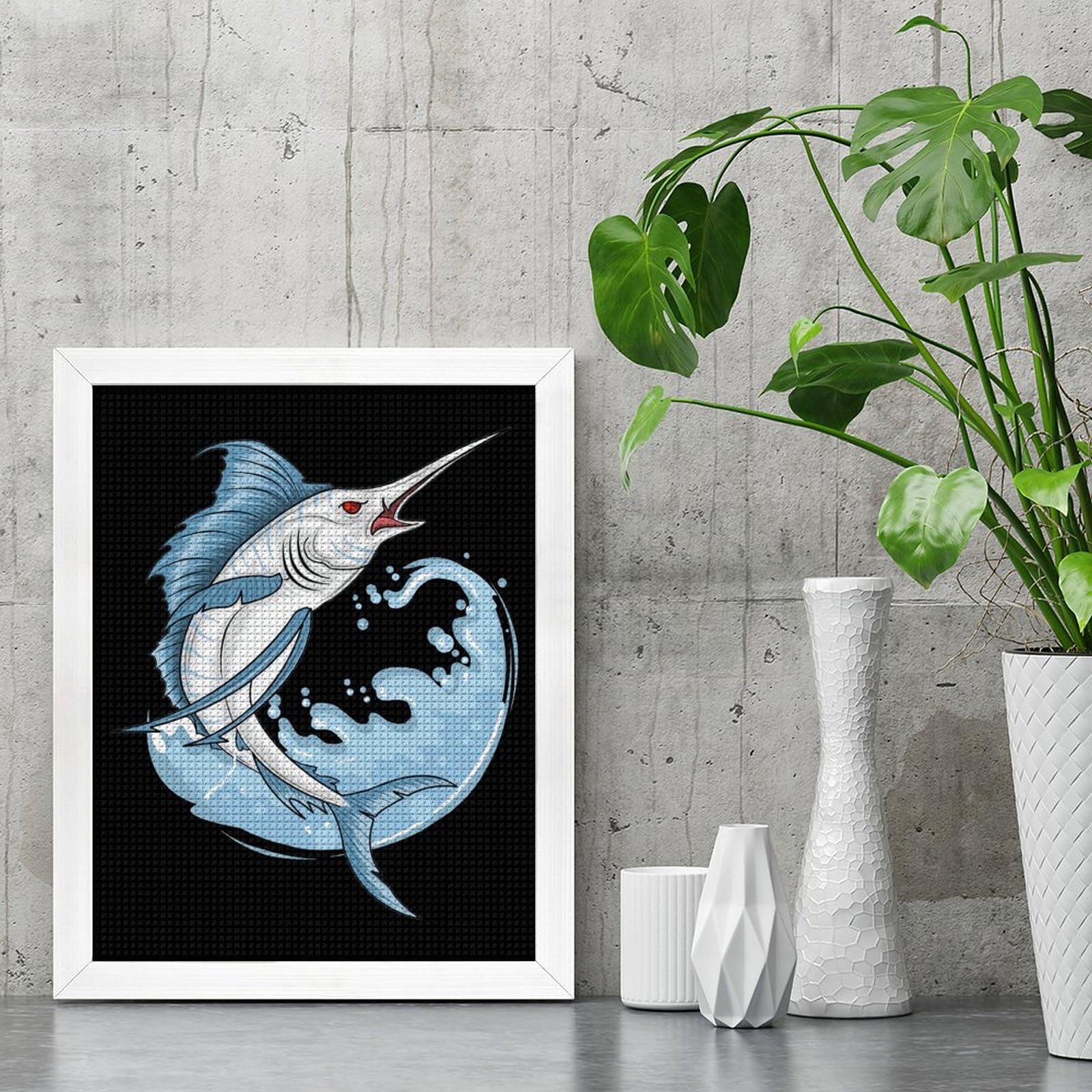 ダイヤモンドアートキット　かじき様 Amazon.co.jp: Angler Fish カジキ 5D DIY ダイヤモンドアート