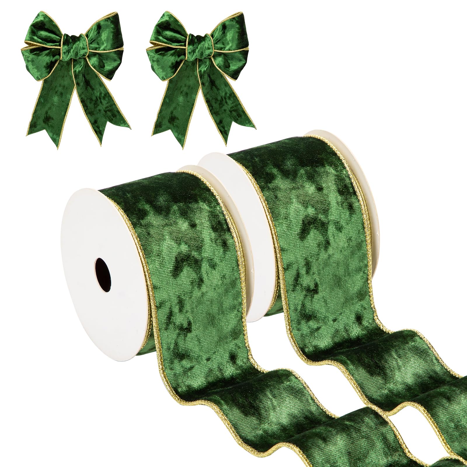 Amazon.com: Briful Sage Green Velvet Ribbon 2.5 Inch Christmas