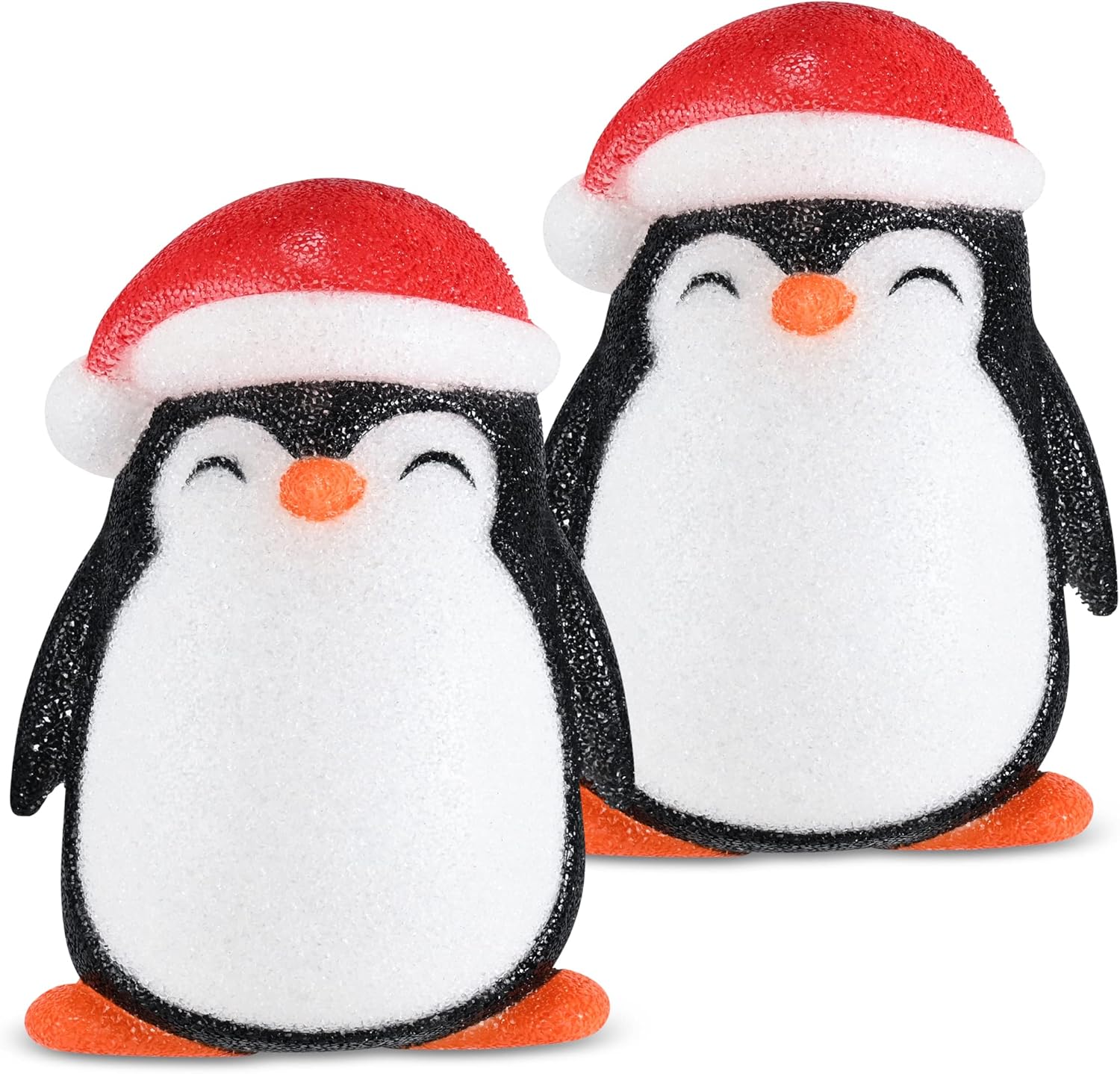 Ornativity Penguin Porch Light Cover - Penguins Head Xmas Winter Outdoor Front Porch, Deck, Garage Lamp Christmas Holiday Decoration Covers - 11" Set of 2