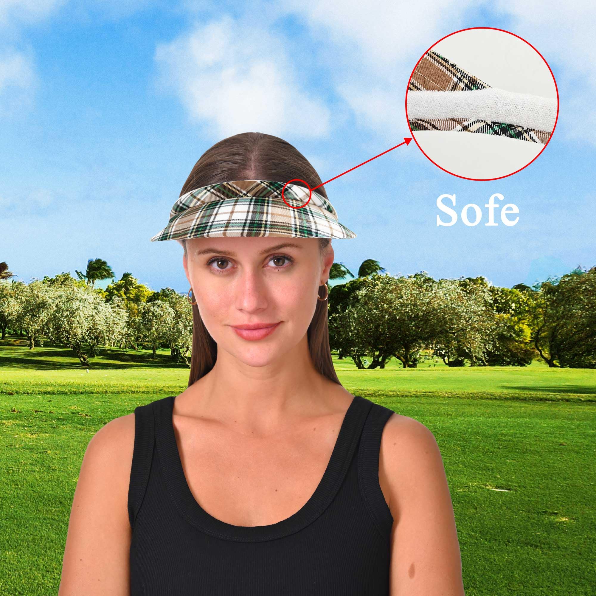 Paquete de 2 sombreros de sol ajustables con visera para hombre y mujer