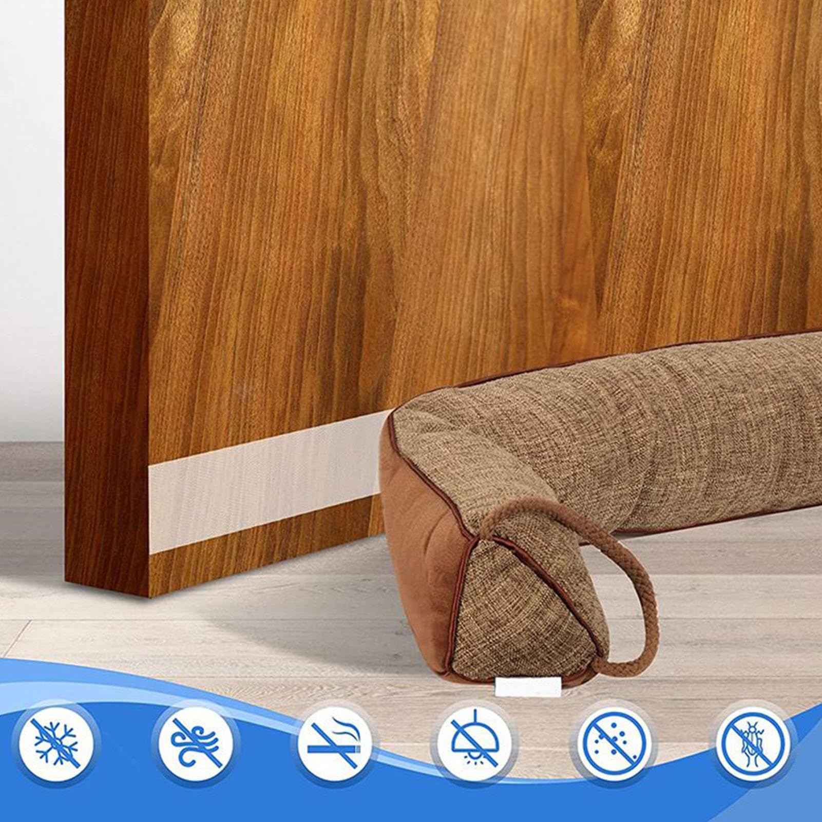 Paraspifferi universale – Paraspifferi per porta, 92 x 8 cm, con nucleo ponderato, paravento per il comfort della stanza, paraspifferi con imbottitura spessa, riempitivo per porte e spazi vuoti per la