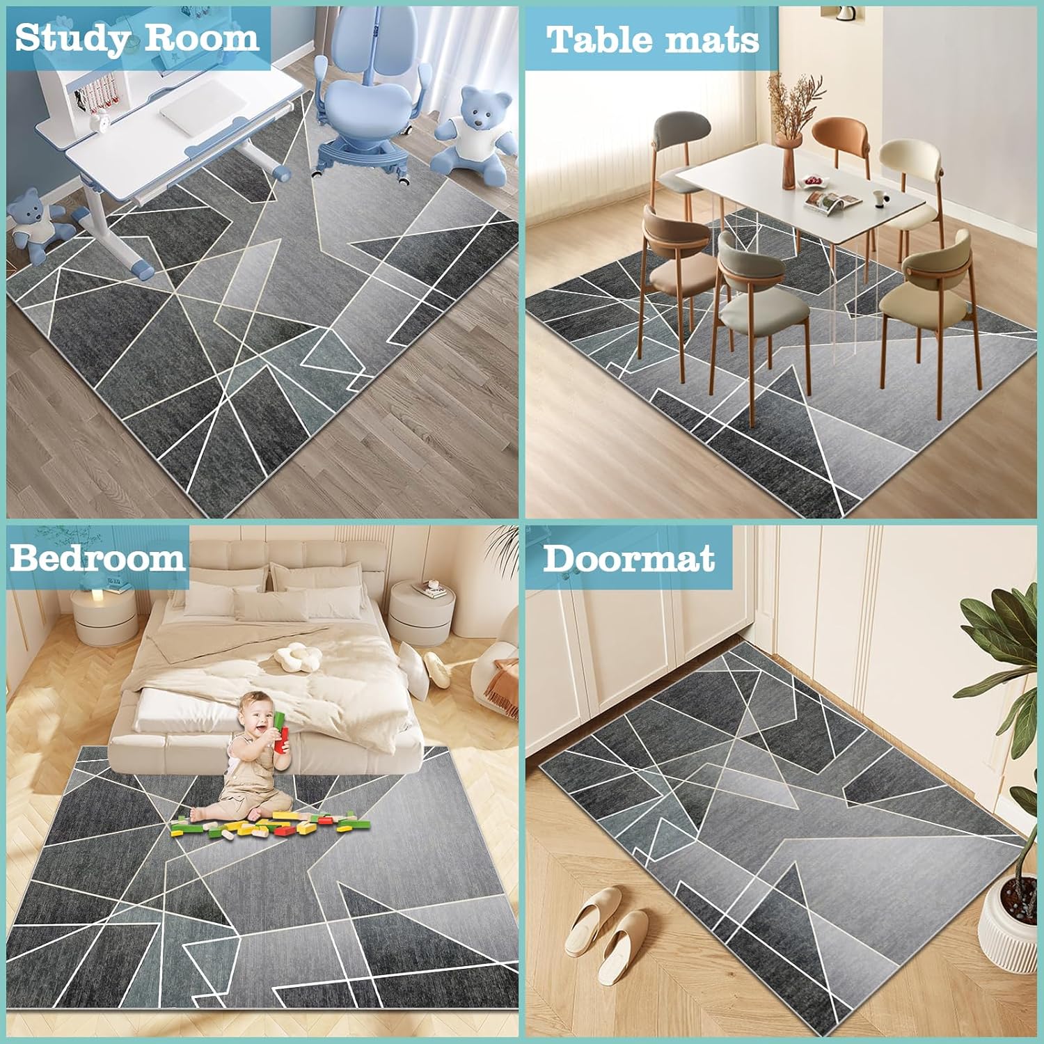 Gaming and Office Chair Mat for Hardwood Floors Non Slip Backing Floor Protectors 150 x 170 cm