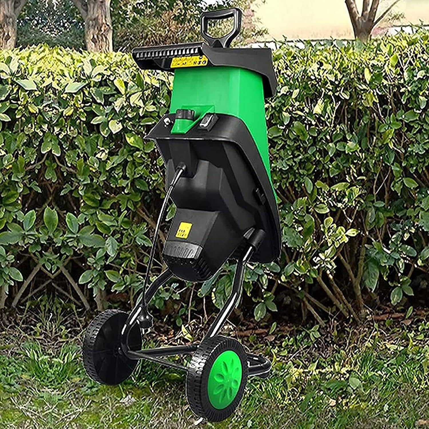 Trituradora de ramas de árboles para jardín, trituradora de ramas de jardín, trituradora de madera eléctrica de 2400 W con bolsa recolectora de 50 l, adecuada para jardín y patio trasero