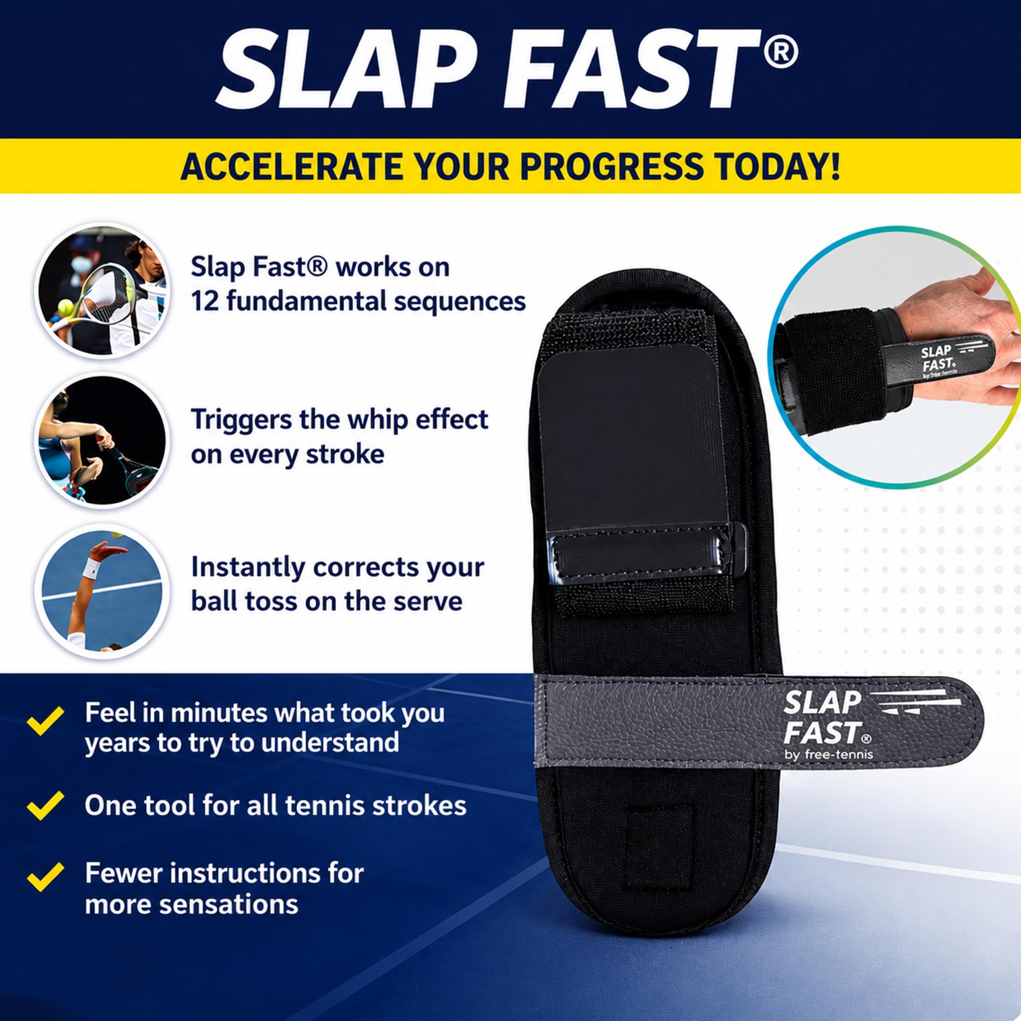 Tool Pack 1 Zestaw Akcesoriów Treningowych do Tenisa, fingertoss®, gripcontrol®,slap fast®, Pomoc do Serwisu