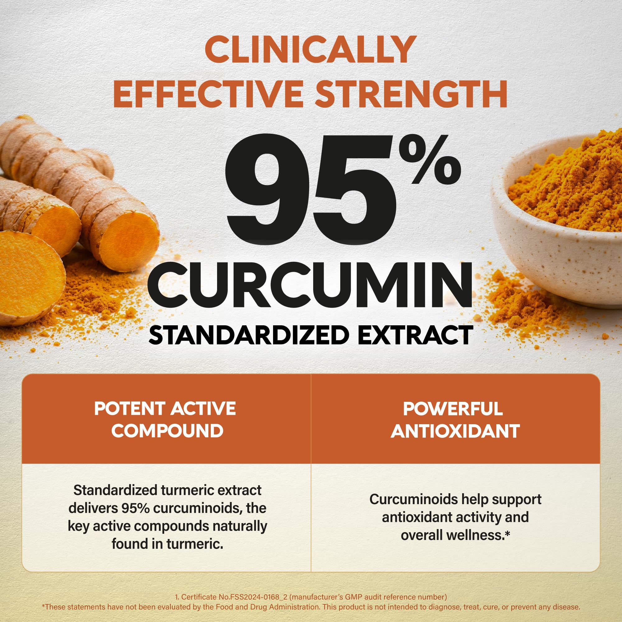 Turmeric Curcumin Supplement 2365mg - with Ginger & Black Pepper - 120 Caps — Amazon image 7