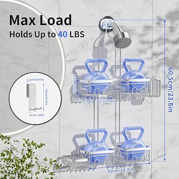 Shower Caddy Hanging, Shower Organizer Over Handheld Showerhead