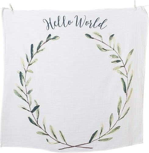 Miniatura 3 de lulujo Juego de manta y tarjetas para el primer año del bebé  40 x 40 pulgadas (Hello World)