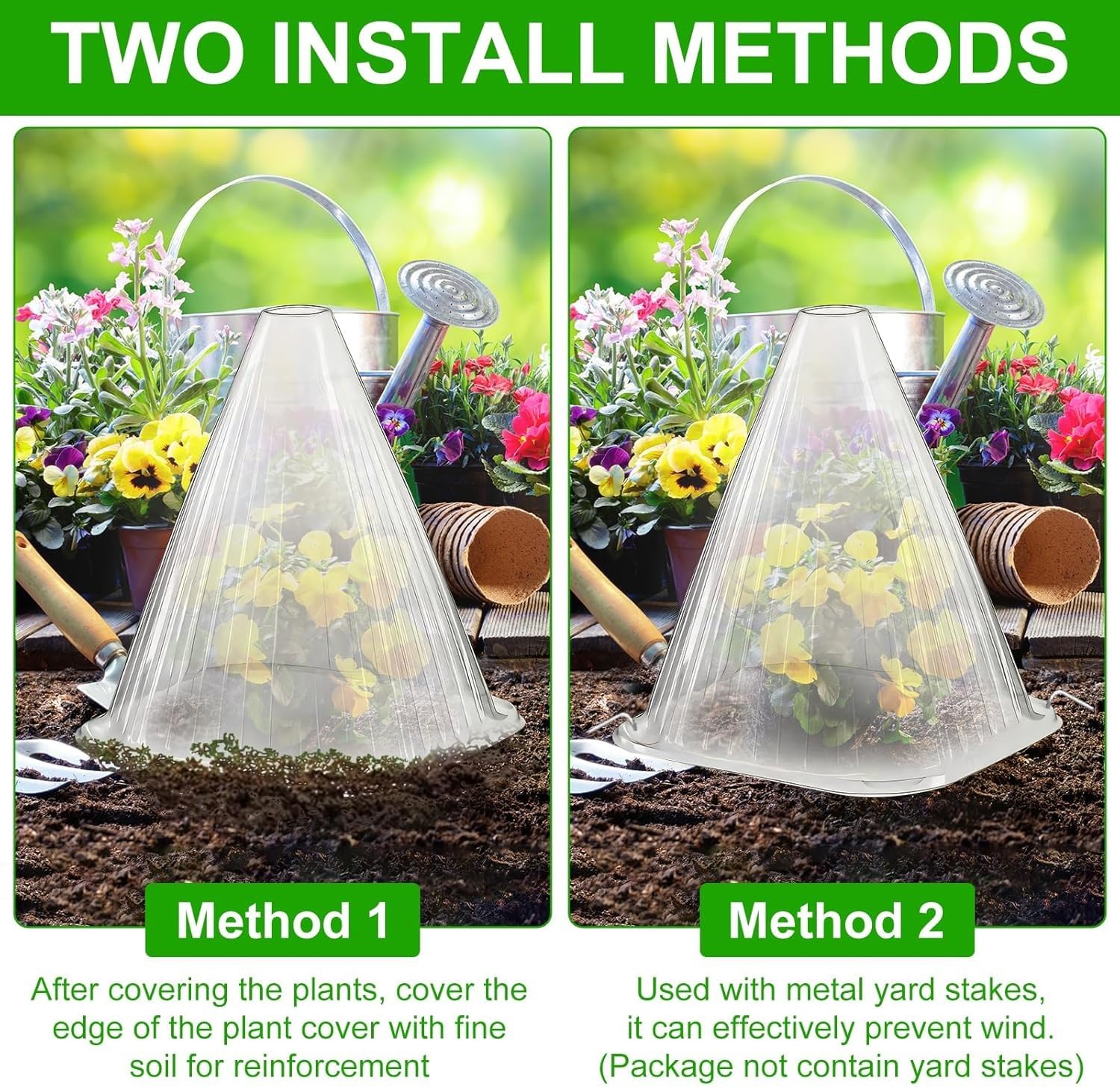 20 Campane Da Giardino Riutilizzabili Per Protezione Solare Protezione Dal Gelo Protezione Contro Lumache Ecc 22 X 19 5 Cm 98555022