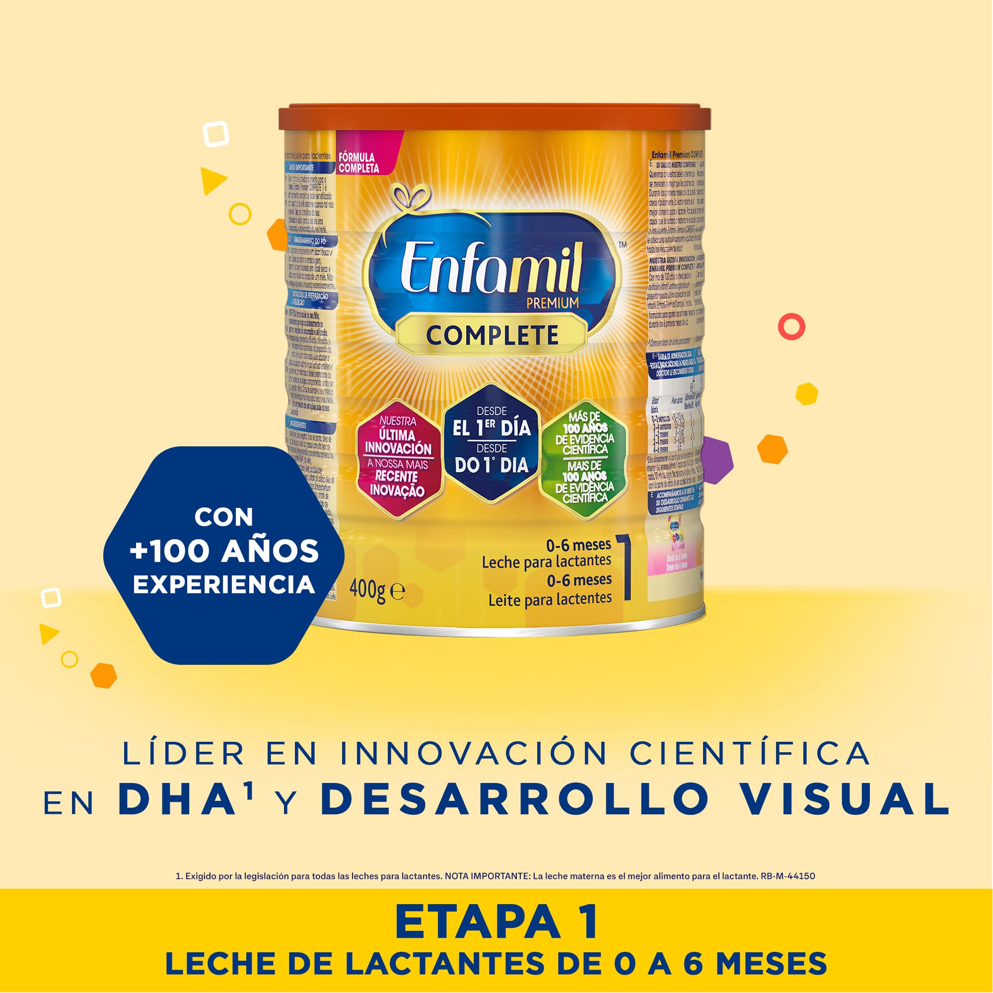 Enfamil Premium Complete 1 Leche infantil 400 g, para Lactantes de 0 a 6 Meses de Edad Fórmula para Bebés Recién Nacidos