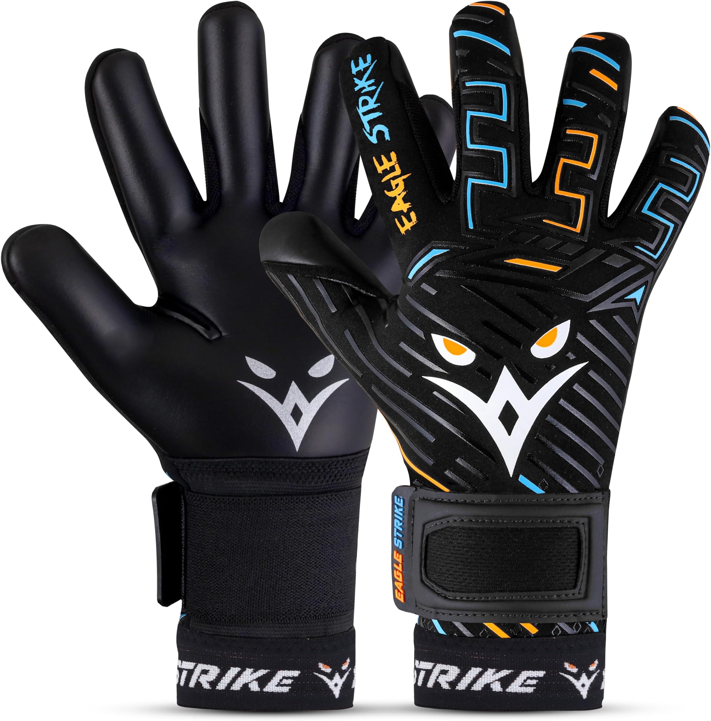 Goalkeeper Goalie Gloves with Adjustable Grip for Wrist Support, Football Goal Keeper Gloves for Adult, youth & Junior for Professional training