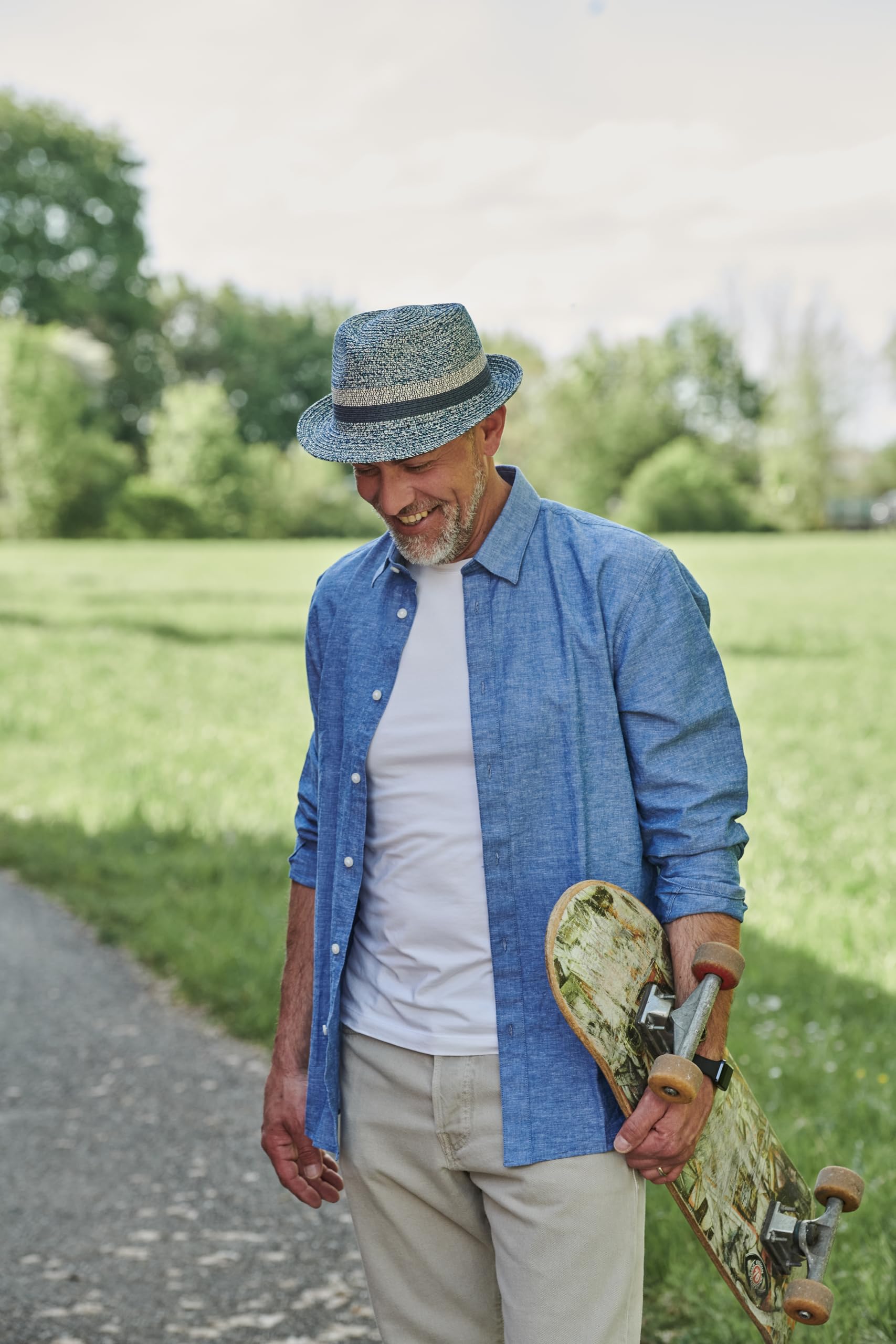 CHILLOUTS Cappello di Paglia Dairut Trilby da Sole Cappelli Spiaggia