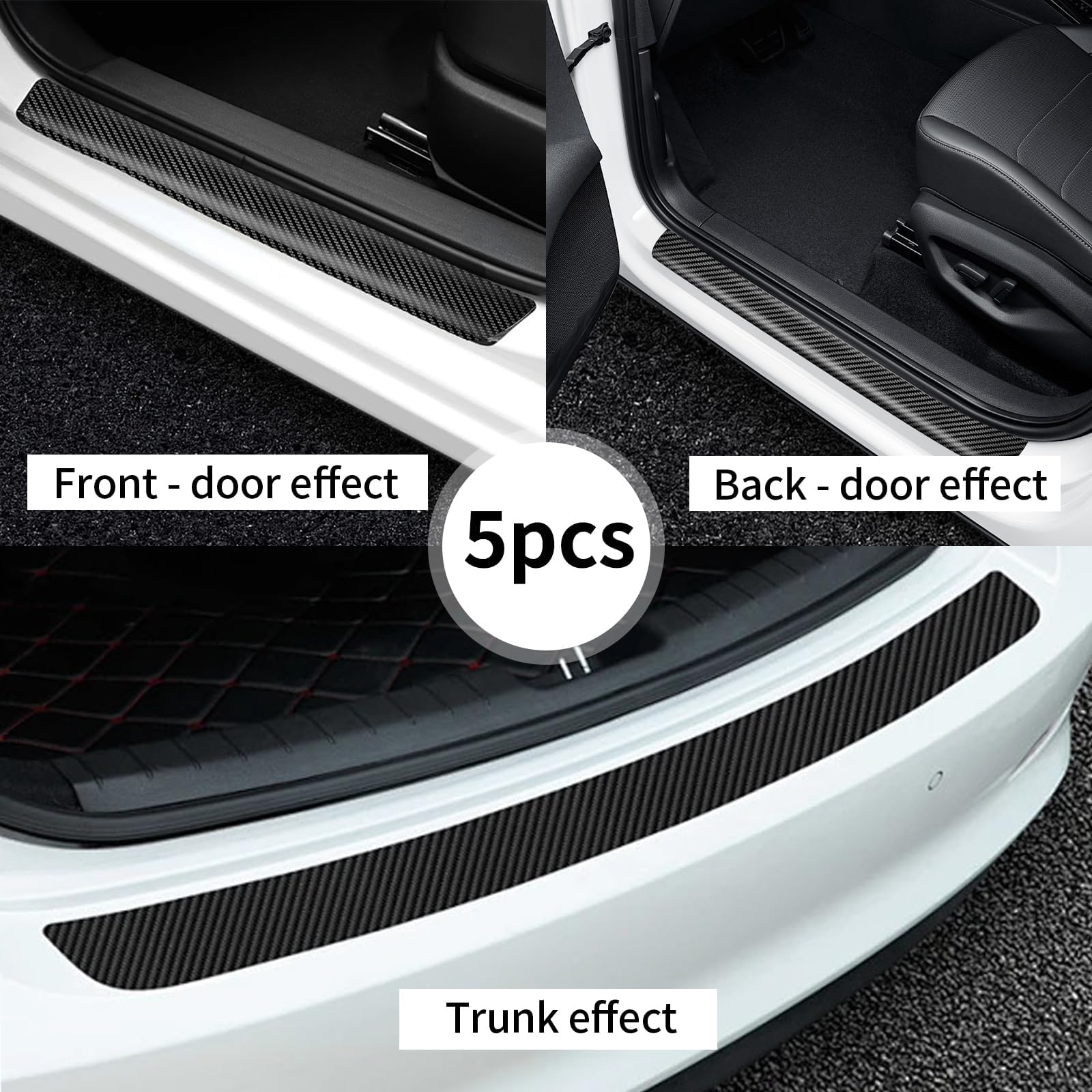 4 Pièces/Ensemble Autocollants Décoratifs De Couverture De Seuil De Porte De Voi