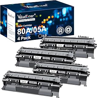 Valuetoner Compatible 80A Toner Cartridge Replacement for HP 80A CF280A 80X CF280X 05A CE505A to use with HP Laserjet Pro 400 M401dn, M401dne, M401n, MFP M425dn, M425dw, P2055DN Printer (4-Pack Black)
