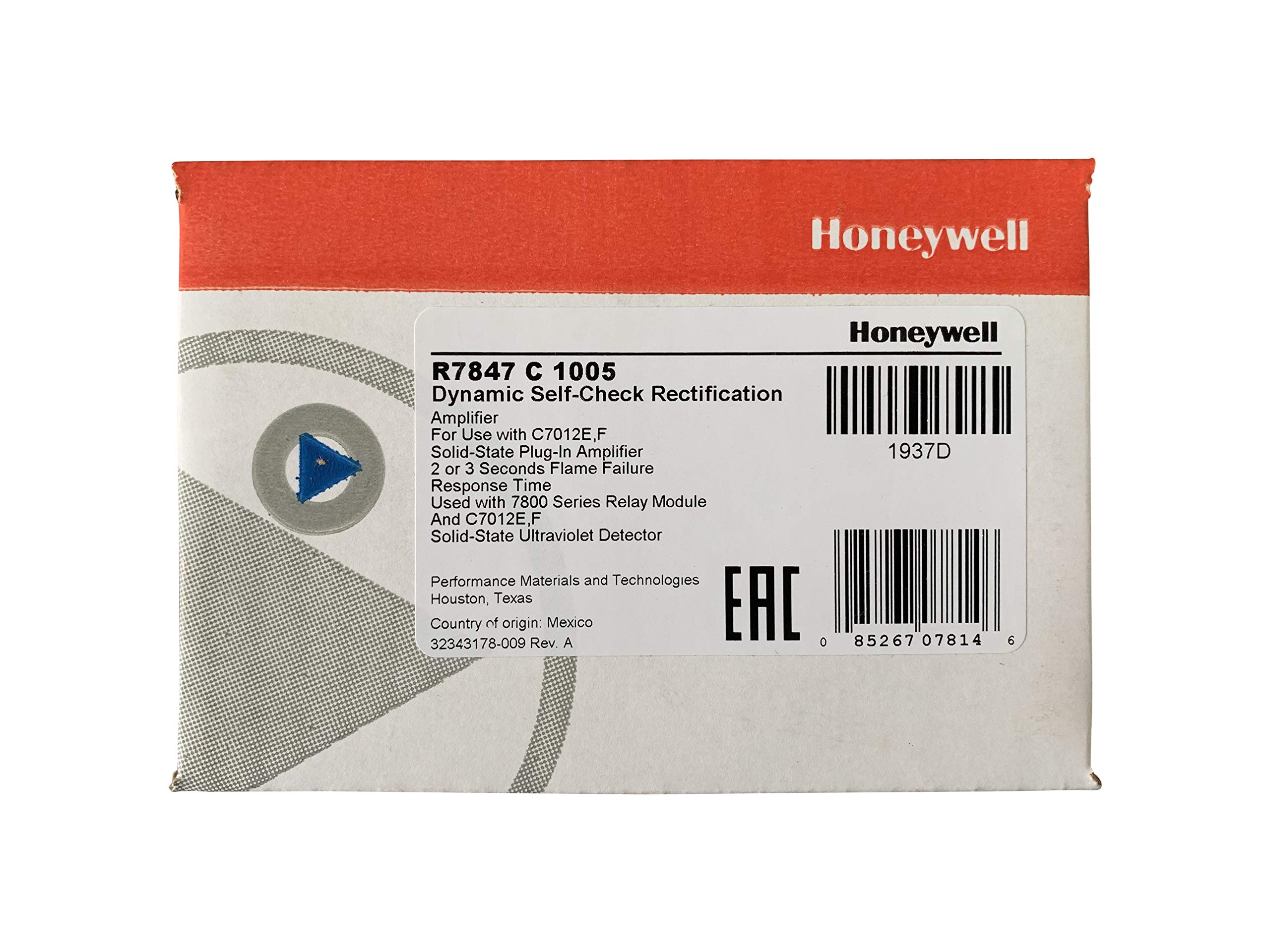 HONEYWELL R7847C-1005 R7847C1005, Amplifier Module, Dynamic SELF-Check Rectification, 2-3 Flame Response TIME, USE with C7012E-F