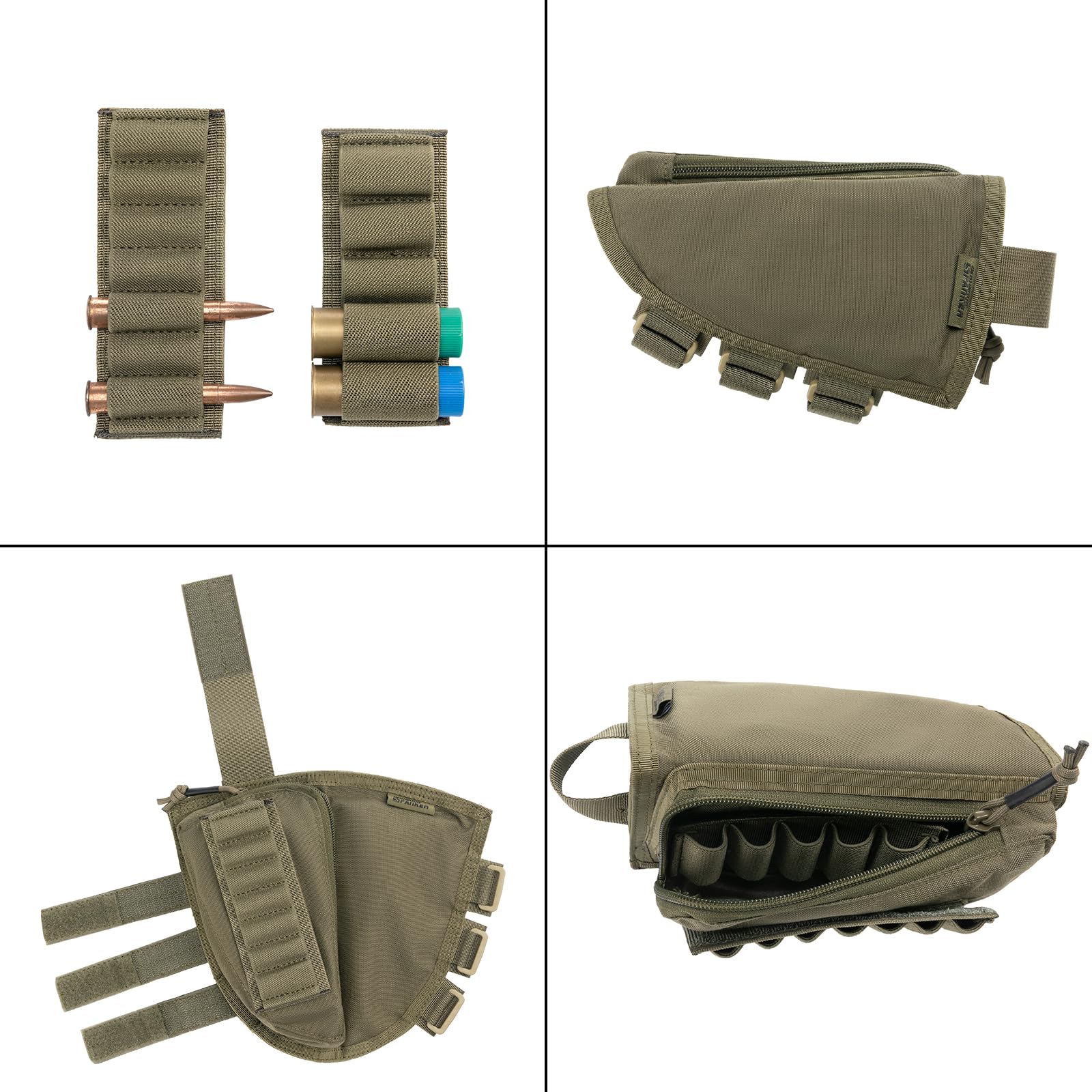 Kit Poggia Guancia E Porta Munizioni Per Calcio Fucile Tattico - Custodia Guscio