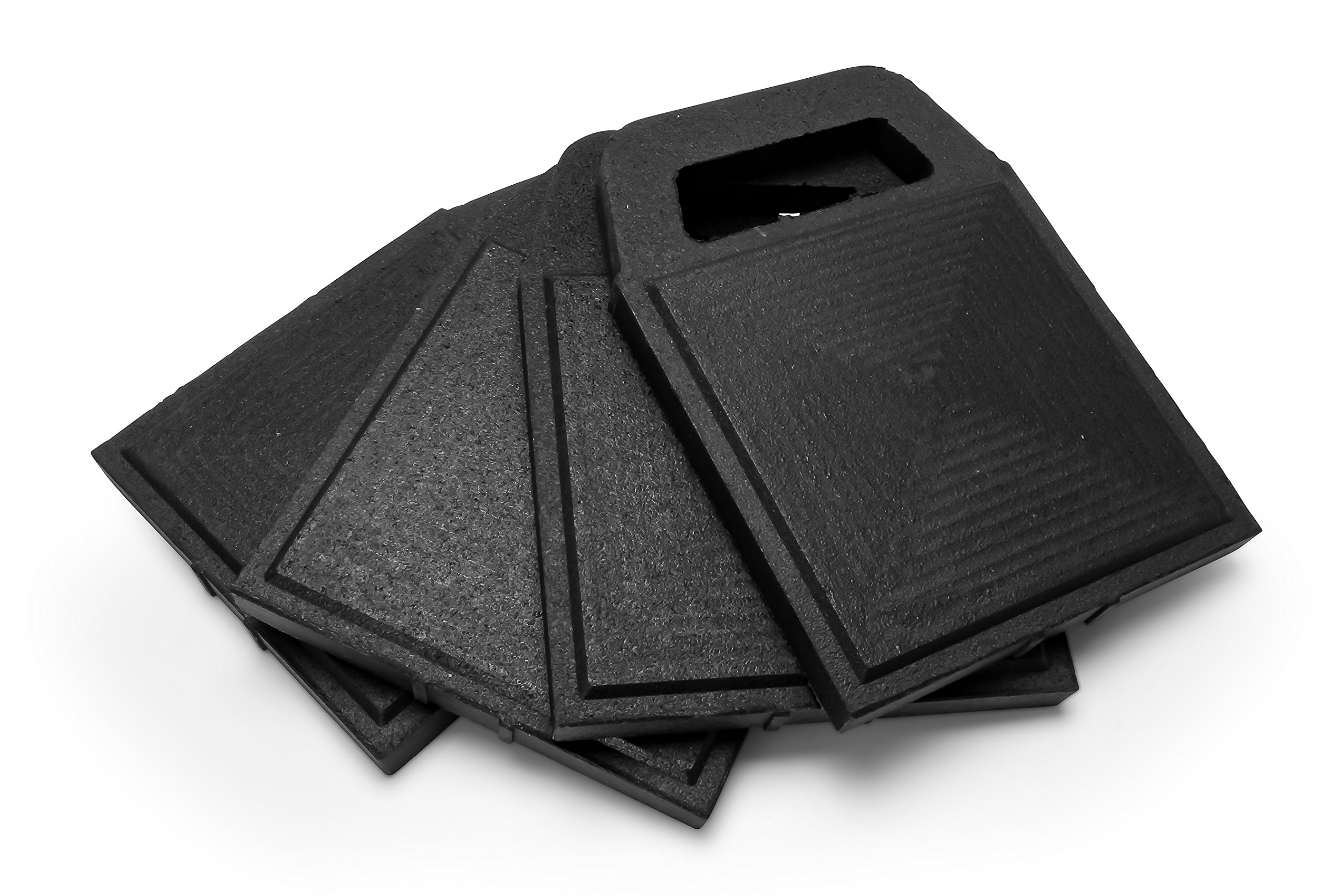 Camco Stabilizer Jack Flex Pads - Helps Prevent Jacks and Stabilizer from Sinking into The Ground -Can Be Used on Uneven Surfaces- UV Resistant & Weatherproof - 4 Pack (44591)