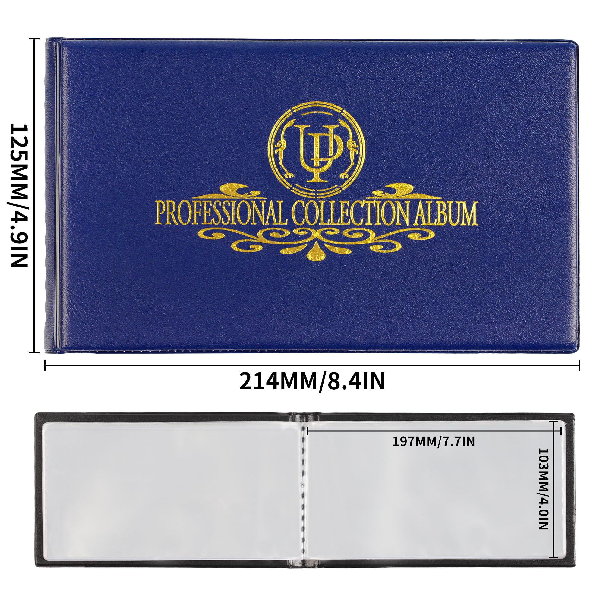 Zerodis Album Per Collezione Banconote E Monete, 30 Pagine (60 Lati), Verde Scuro, Custodia Protettiva In Plastica Trasparente, Per Collezionisti Di Valuta