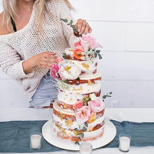 Miniatura 9 de BluShore Kit de tablas para tartas de 12, 10, 8, 6 y 4 pulgadas (5 piezas cada una) con rondas de papel pergamino, tacos de madera y clavijas de