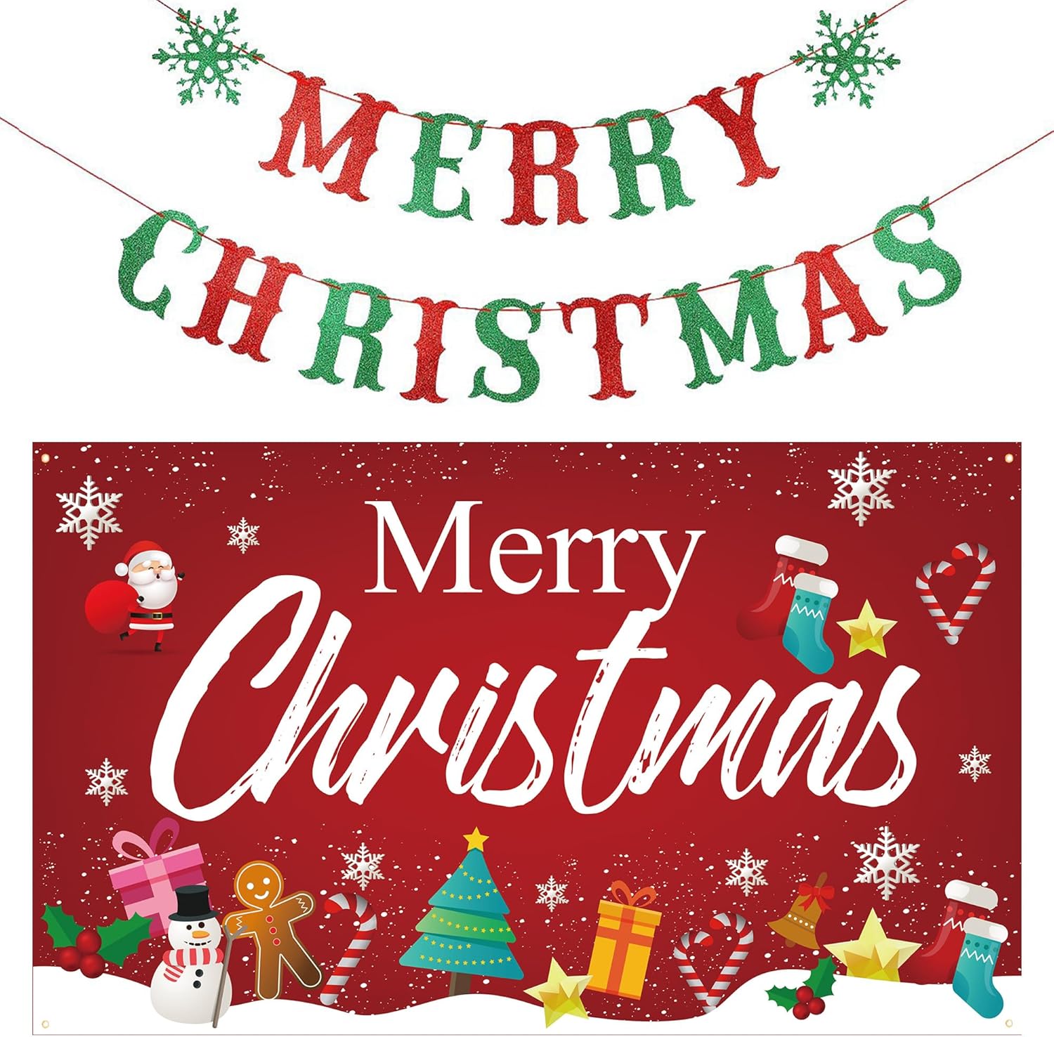 Christmas Banner Christmas Decorations Outdoor Merry