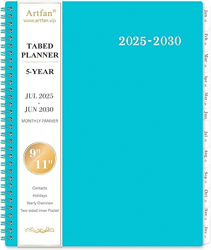 Miniatura 1 de Agenda mensual 2024-2028, calendario mensual de 5 años, enero de 2024 a diciembre de 2028, 9 x 11 pulgadas, bolsillo de doble cara + cubierta de