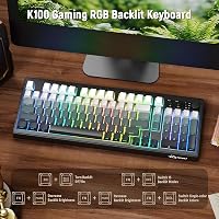 ZIYOU LANG K100 Wireless Gaming Billentyűzet, Tri-Mode, RGB Háttérvilágítás, 102 Gomb, 4000mAh 6