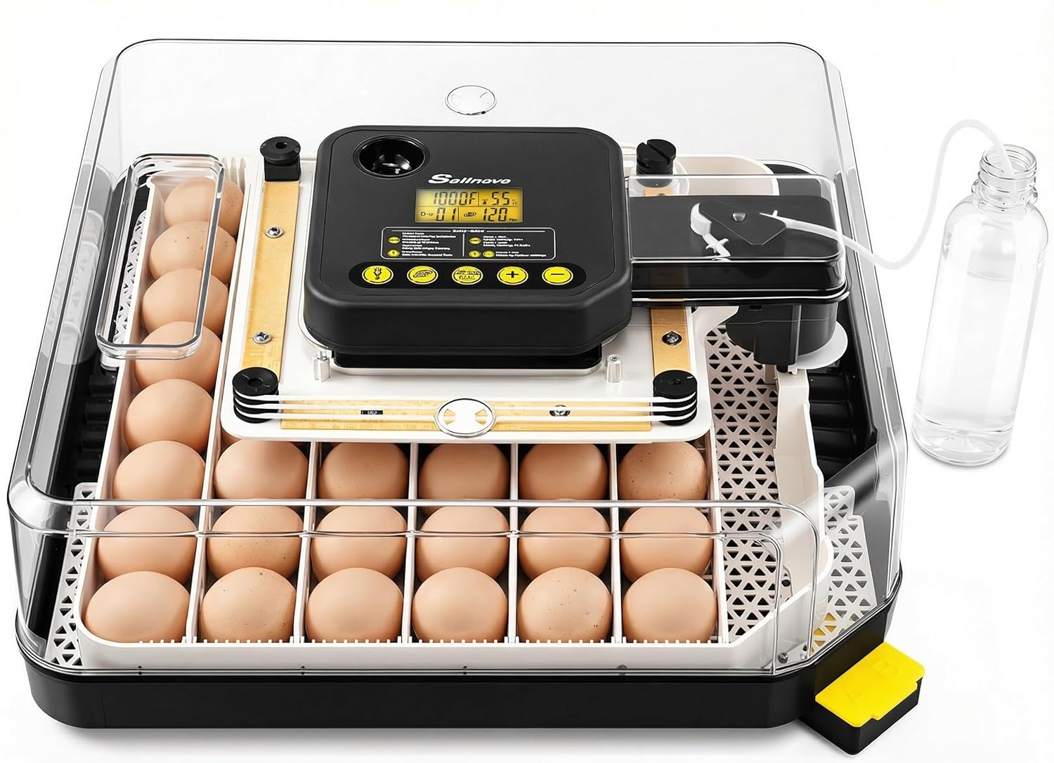 Sailnovo 48 Egg Incubator for Hatching Eggs with Precise Temp & Humidity Control,Auto Egg Turning, 360°Viewing, Egg Candler,Incubator for Chicken Eggs/Duck/Quail/Turkey,Ideal for Farm/School/Lab,Grey