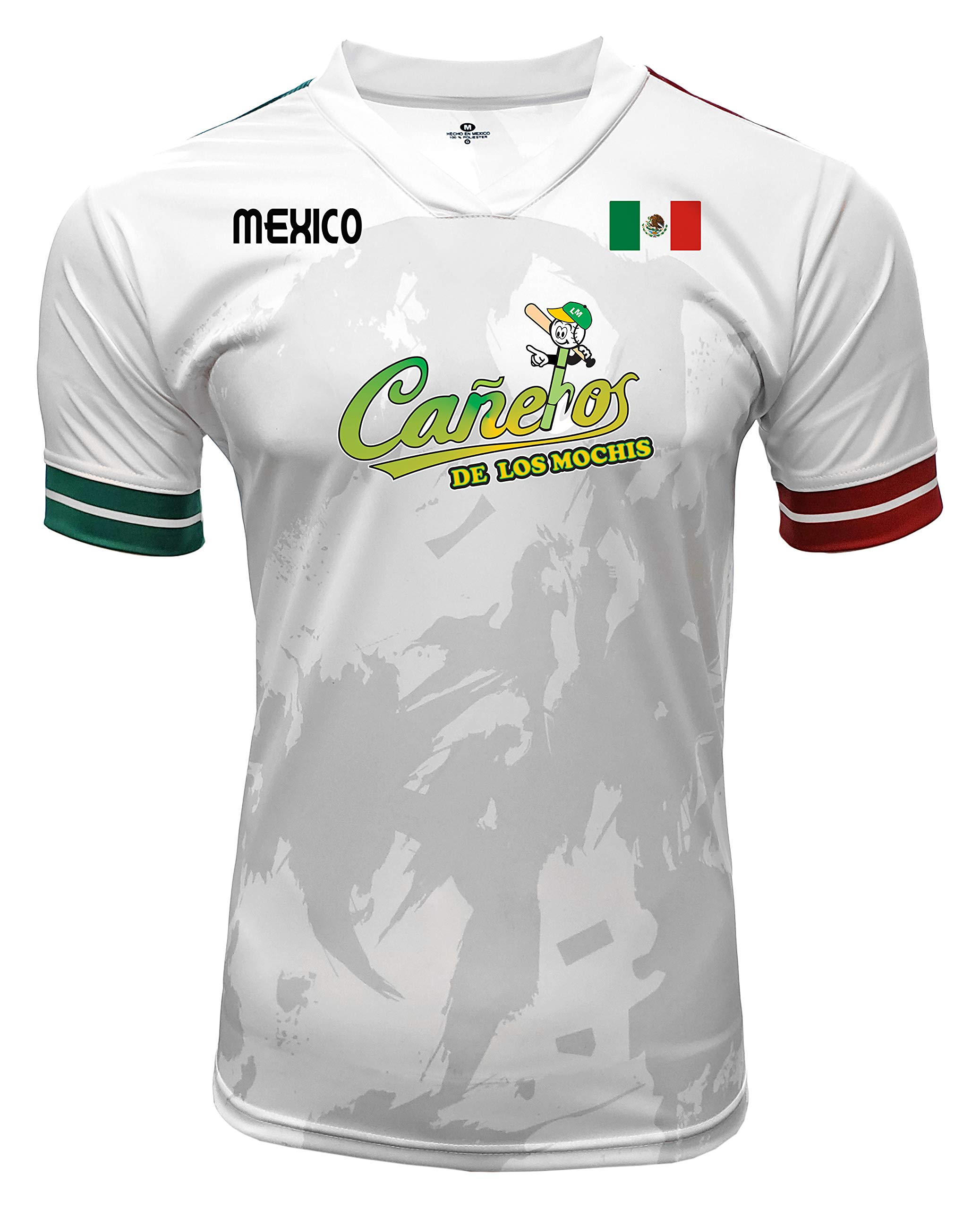 ARZA Jersey Cañeros de Los Mochis DTF Logo Design Mexico White Short Sleeve for Men (US, Alpha, Medium, Regular, Regular, White)