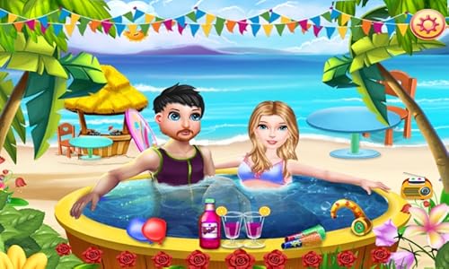 Princesa piscina e praia : spa, relaxar e festa na praia como uma princesa - jogo para crianças e me