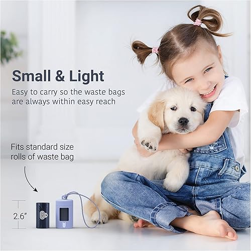 Miniatura 4 de SVD.PET Dispensador de bolsas para excrementos de perro, dispensador de bolsas de basura retráctil, soporte ligero para bolsas de excrementos,