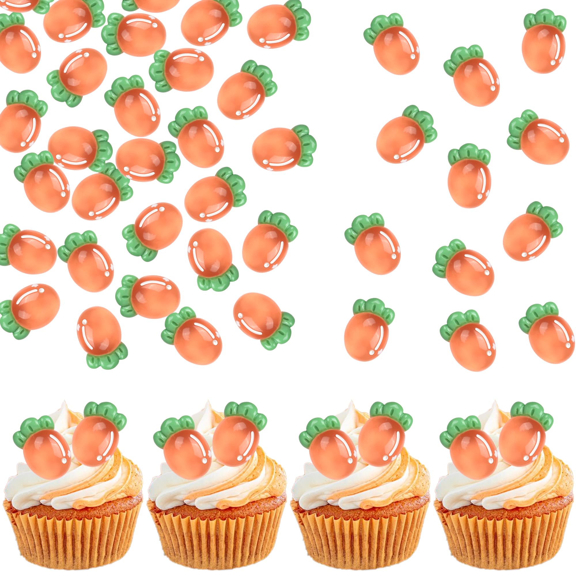 Xsstarmi 30 Pack 3D Radishes Cupcake Toppers Fruit Theme Summer Radishes Cupcake Picks Radishes Cupcake Decorations for Kid Baby Shower Party Cake Decorations Supplies