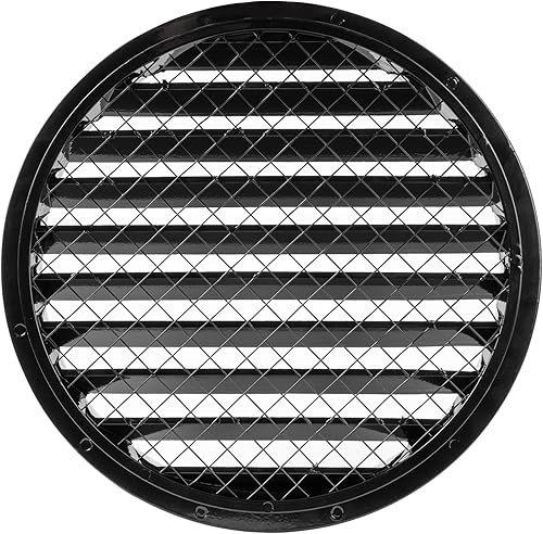 Miniatura 21 de Rejilla de ventilación redonda de aleación de aluminio de 10 pulgadas con malla metálica (conducto de Ø10 pulgadas/rejilla de Ø11 pulgadas) HVAC