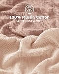 Unnivoll Muslin Crib Sheets for Boys Girls, 100% Cotton Fitted Crib Sheet 2 Pack for Standard Crib and Toddler Mattress, Breathable Soft Baby Sheet 28x52x8in Gradient Pink
