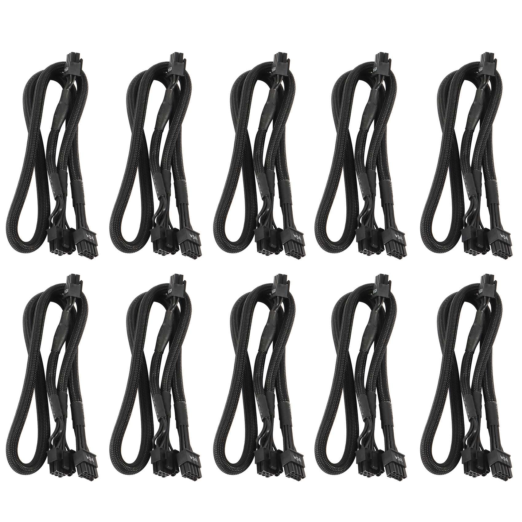 Cwmiibili 10X 8 PIN to Dual 8 Pin 6 PIN PCIE VGA Power Supply Cable for Supernova G2 G3 G5 P2 T2 GS G+ 650 750 850 1000