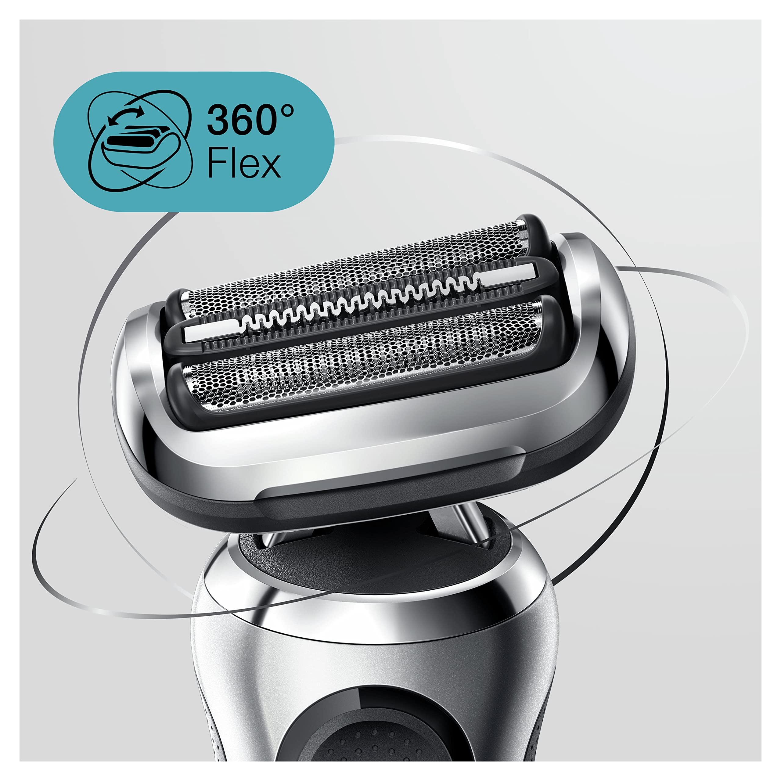 Image secondaire de Braun Series 7 Rasoir Électrique Homme À Grille Sans Fil Argent, Centre SmartCare, Tondeuse De Précision, Technologie Wet & Dry,
