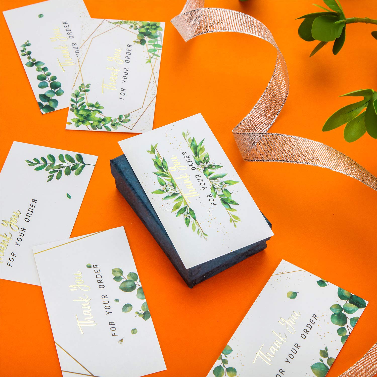 Tarjetas De Agradecimiento Con Pegatinas - 250 Unidades Y 500 Stickers | Para Negocios Y Tiendas Online