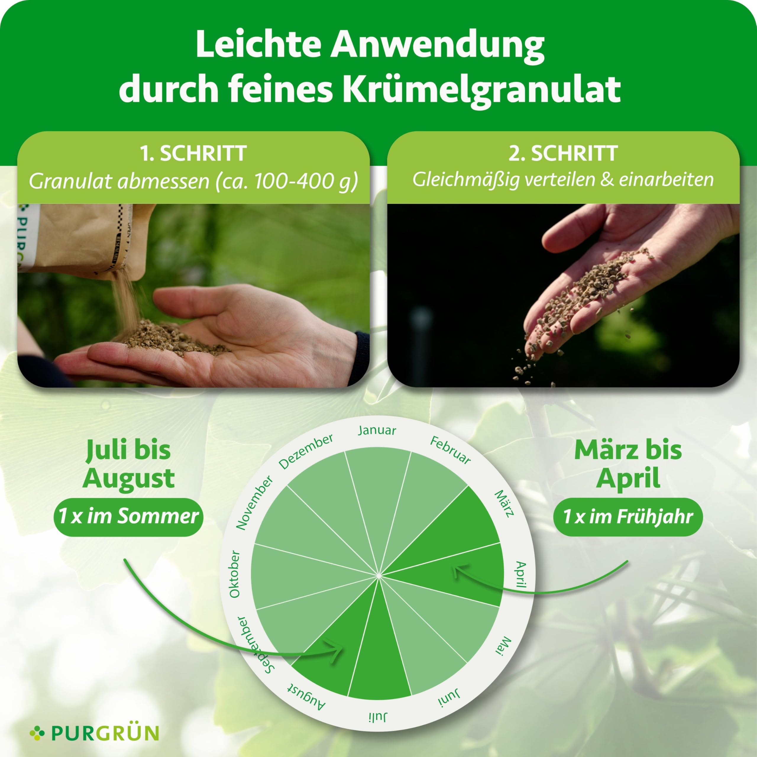 Bio-Ginkgo-Dünger 1 kg – Erhöht die Widerstandskraft mit extra Kalium – Extra Magnesium für leuchtend grüne Blätter – Verbessert die Bodenqualität – Veganer Baumdünger für 2-3 Ginkgobäume