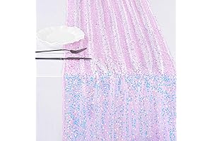 Pink Shimmer Table Runner - 25X120 inch Iridescent Sequin Table Runner for...