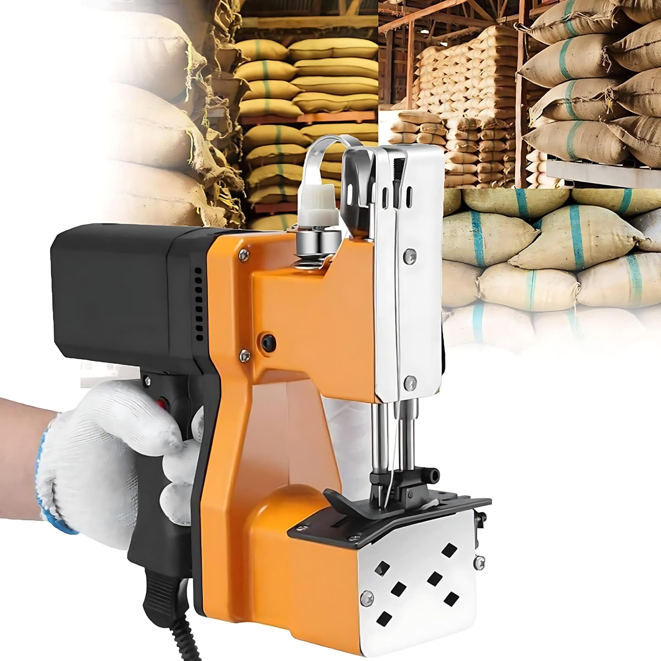 AYCDL High-Speed Cordless Bag Sewing Machine - Versatile Bag Closer for Feed, Jute, Seed, Vinyl, and Rice Bags - Efficient Bag Stitcher for Packing Needs