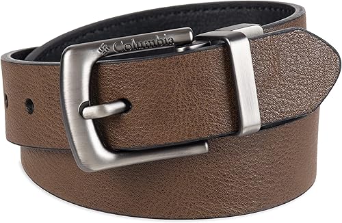 Miniatura 7 de Columbia Cinturón reversible clásico grande de 1 pulgada de ancho para niños Negro/Marrón, Bronceado/Negro