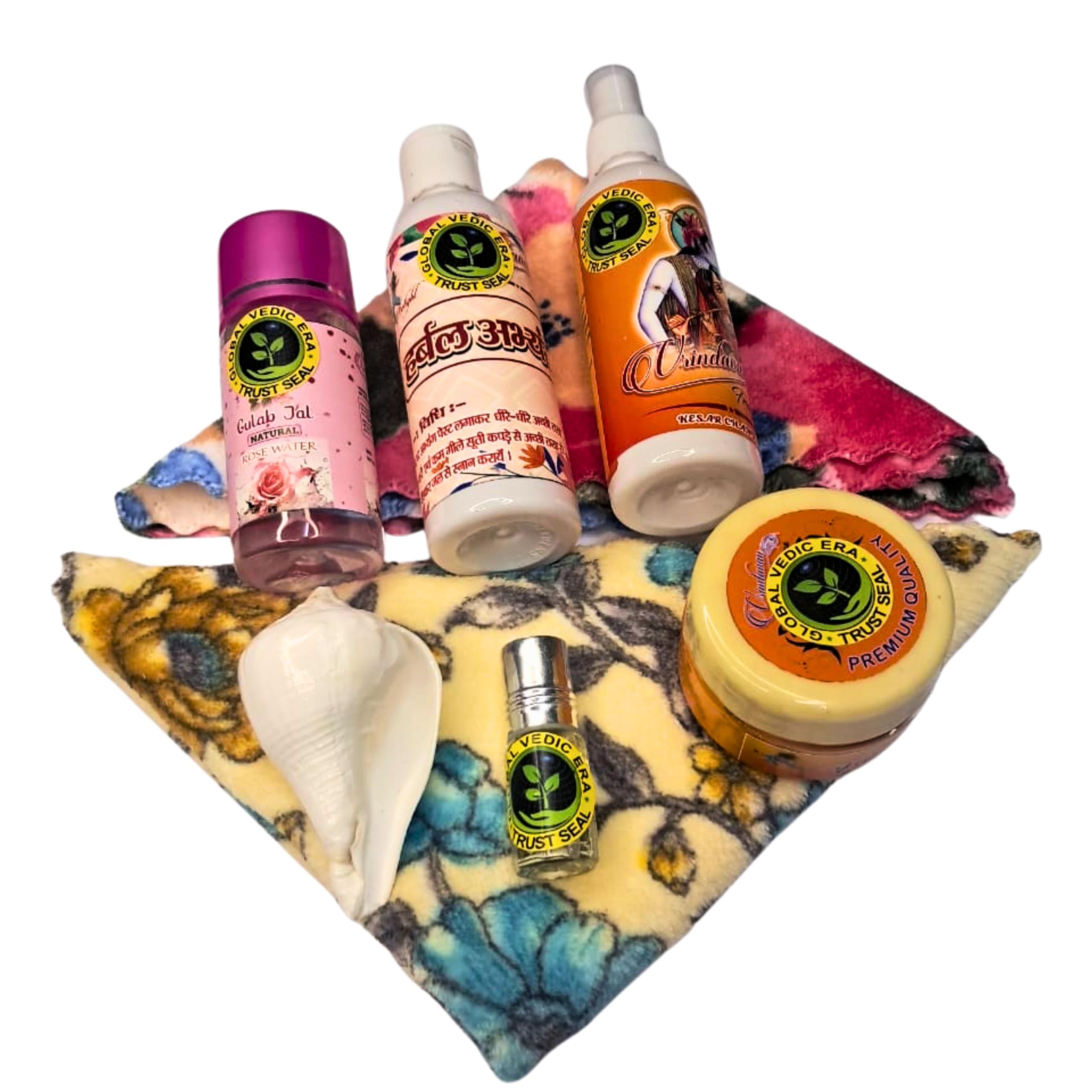 Laddu Gopal / Kanha ji/ Deities Bath/ Shringaar/ Makeup Kit( Pack of Chandan,Herbal Abhyang Gel, Attar, Jal Shankh, Perfume, Gulab Jal, Towel-2Pc)-image-13